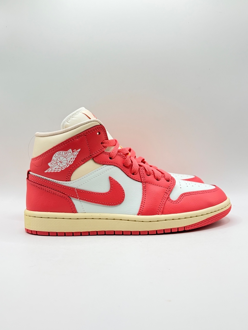 Women’s Air Jordan 1 Mid in Sail, Pink Salt and Guava Ice 7 Women